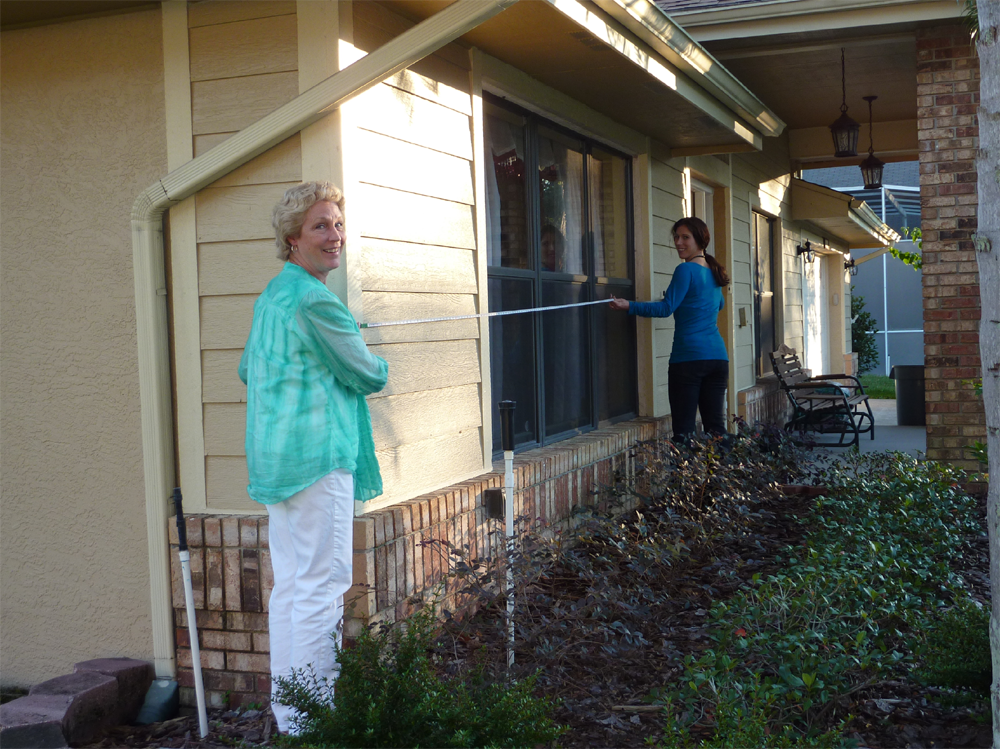 Measuring outside of house